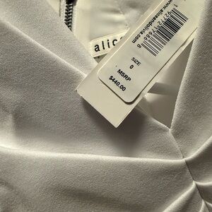 Alice + Olivia White Midi Dress
